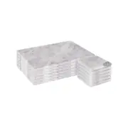 Argon Tableware 12pc Marble Placemats & Square Coasters Set - White