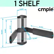 Wall Mount 1-Shelf Adjustable Bracket Under TV Cable Box Router DVD Game Console