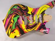 Swirled Basswood Fireman HSH guitar body fits Ibanez (tm) 6 string necks J1791