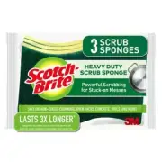 Scotch-Brite Basic Heavy Duty Scrub Sponge Dish Washing Scour Pad 8 Pack