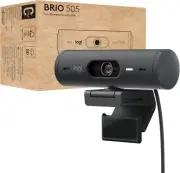 Logitech Brio 505 Full HD 1080P Webcam with auto Light Correction Auto-framing™