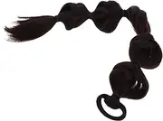 Healeved Wig Bubble Braid Human Hair Ponytail Extension Bubble Braids Hair Accessories for Fake Ponytail Women Hairpieces Dark Brown Polyester