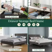 Zinus Bed Frame Gas Lift Queen Double King Single Base Platform Fabric Storage