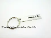 OHANA - Custom Hand Stamped Aluminum Key Chain. Hawaiian Hibiscus