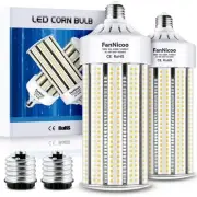 2 Pack 1200W Equivalent 100W LED Corn Bulbs 14500 Lumen 6500K Daylight White ...
