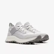 Clarks Ladies ATL TREK KNIT WP Light Grey Combi Walking Shoes Size UK 3 1/2D/36