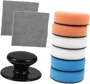 ASAKKURA 1 Set Car Waxing Sponge Kit Replaceable Buffing Pads and Towels for Enhanced Car Care Ergonomic Design for Comfortable Use for All Vehicle and Detailing Tasks
