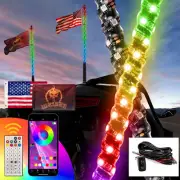 Key-on Lighted Whip Wire & 2PCS 3FT RGB Whip Lights For 24-25 Can Am Maverick R