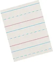 Pacon PACZP2613BN Zaner-Bloser Newsprint Handwriting Paper Dotted Midline Grade 2 1/2 x 1/4 x 1/4 Ruled Short 8 x 10-1/2 500 Sheets per Pack 3 Packs