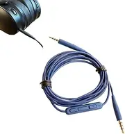 V-MOTA Audio Cable with Mic and Volume Control, 2.5mm to 3.5mm, Compatible with Bose NC700 QC45 QC35 QC35 II QC25 OE2 OE2i SoundLink II,SoundTrue Headset, 5.2ft, Dark Blue