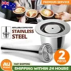 Nespresso Stainless Steel Coffee-Capsule Refillable Reusable-Pods Tamper Set