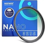 NEEWER 58mm UV Filter, Ultra Slim UV Protection 58mm Camera Lens Filter with 9H High Hardness Tempered HD Optical Glass/Aluminum Alloy Frame/30 Layers Nano Coated/Water Repellent/Scratch Resistant