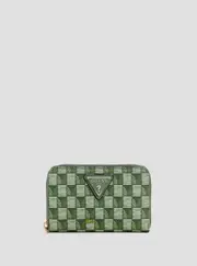 GUESS Women's Green Logo G Wave Medium Wallet