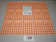 (600) SNACK & SODA VENDING MACHINE PRICE LABEL STICKERS (Orange) / Free Ship!