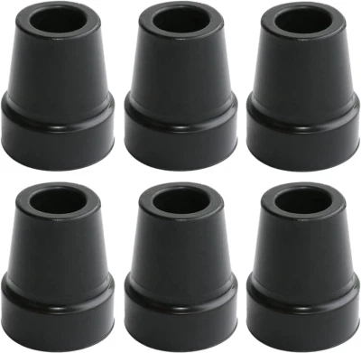 Amzlike Replacement Rubber Cane Tips 6 Pcs 3/4 Inch for Canes, Walking Sticks