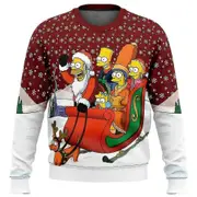 Homer Bush Meme The Simpsons Ugly Christmas Sweater Christmas Sweater Gift Santa Claus Pullover Men 3d Sweatshirt And Top Autumn 1 L