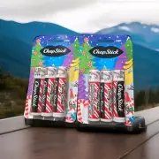Chapstick Candy Cane Peppermint Lip Balm 3 Stick Package 0.15 oz Each Lot of 2