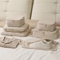 在飛比找momo購物網優惠-【UNIQE】高質感旅行壓縮袋六件組 衣物收納袋鞋袋 防潑水