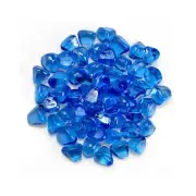 Midnight Blue Luster Zircon Fire Glass - 10 lbs