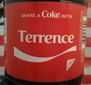 Share A Coke With Terrence 2018 Limited Edition Personalized Coca Cola Bottle