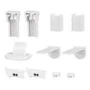 2 Sets 20mm Pleated Blind Replacement Parts Clamp Support Attachment Pleated Clamp Clamp Support with Plug for Pleated Blinds with Four Drawstrings...