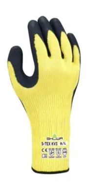 SHOWA S-TEX KV3 Gloves Cut Resistant Hagane Coil Technology Rough Grip Safety