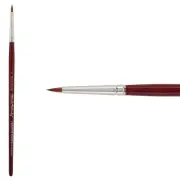 Mimik Kolinsky Synthetic Sable Short Handle Brush, Short Round Size #3