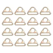 16 Pcs 1 Inch Triangle Buckles Adjuster Triangle D Rings Strap, Gold