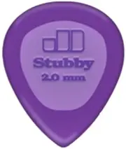 Médiators Jim Dunlop 2.00 mm Big Stubby 2.00 mm Sachet de 24