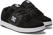 [DC Shoes] Manteca - Leather Slippers for Men, Black White, 9 AU