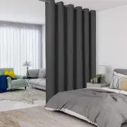 LORDTEX Dark Grey Room Divider 100"W x 84"L (Pack of 1),