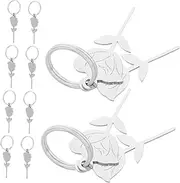 10pcs Sim Card Ejector Stainless Steel Flower Keychain Universal Sim Card Ejector Pin for Backpacks Mini Purses and Everyday Use