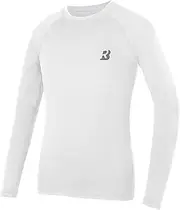 [Roadbox] Boys Youth Compression Shirts - Long Sleeve Athletic Undershirt Kids Quick Dry Base Layers for Baseball Soccer