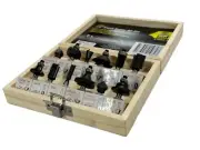 12 Pc Router Bit Set 1/4” Shank Tungsten Carbide Tipped Wood Bits