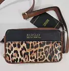BADGLEY MISCHKA Vegan Leopard Print Leather Pouch Belt Bag Fanny Purse Wallet