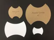 200 Apple Core Paper Piecing Papers Plus One Template for Fabric Cut