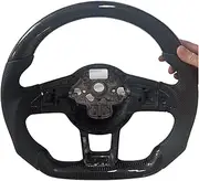 Steering Wheel Assembly Custom Carbon Fiber Blue/Red White Back Label Compatible With Rline(Blue style)