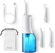 SOOCAS Water Flosser Water Pick: for Teeth Cleaning Cordless with 7 Cleaning Solutions, 4 Nozzles, IPX7 Waterproof and Rechargeable for Travel and Home Use