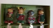 St. Nicholas Square Woodland Animal Spreader Knife Set Of 4 New Christmas