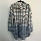 *NEW* Heyson Flannel Plaid Button Front Shacket Woman Size Large