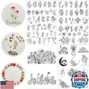 Water Soluble Embroidery Patterns Paper - 4 Sheet Stick and Stitch Embroidery