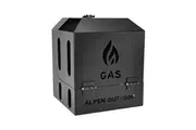 Alpen Outdoor Gas Bottle Holder Box 2.5mm Thickness 4KG Aluminium Gas Bottle Protective Holder Gas Cylinder Cage with Lockable Over Centre Latch Outdoor Camping Canopy Black
