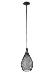 Solis 1 Light Small Pendant in Black with Frosted Opal Glass