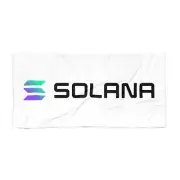 Solana White Beach Towel - 2 Sizes, SOL Towel, Crypto Towel, Cryptocurrency