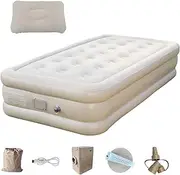 Camping Air Mattress for Tent, Camping Sleeping Pad,Double Camping Mattress Self-Inflating Camping Bed - Portable Luxury Sleeping Pad Air Bed Mat with Built-in Pump for Hiking and Outdoor