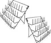 HEALEEP Wall-Mounted Drying Rack Set Collapsible Iron Rack Tiered Cup Holder Space-Saving Storage Solution