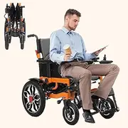 Electric Wheelchairs for Adults, Foldable All Terrain Heavy Duty Power Wheelchair, Long Range Motorized Wheelchair for Seniors, Support 330lbs