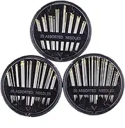 Operitacx 3 Pack Hand Sewing Needles Needle and Thread Sew Needle Hand Upholstery Needle Big Eye Needle Blue Safety Eyes Net Repair Needle Sewing Machine Needle Kits Large Eye Sewing Needles