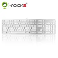 在飛比找三井3C購物網優惠-【iRocks】IRK01 巧克力超薄鍵盤 - 銀色