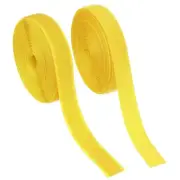 Sew on Hook and Loop Tape, 3/4 Inch Nylon Fastener Strips 5 Yards (Light Yellow)